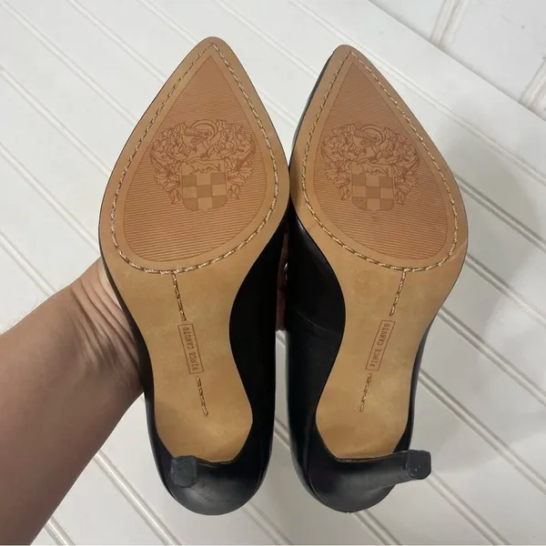 Vince Camuto Kain Black Leather Pointed Toe Stiletto Pumps Size 5M - Image 6
