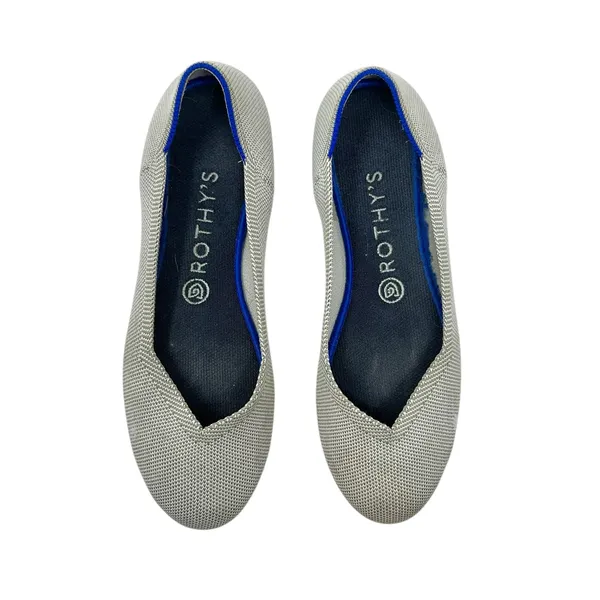 Rothy's The Flat‎ Shoes in the Flax Birdseye Knit Ballet Gray Size 8.5 - Image 3