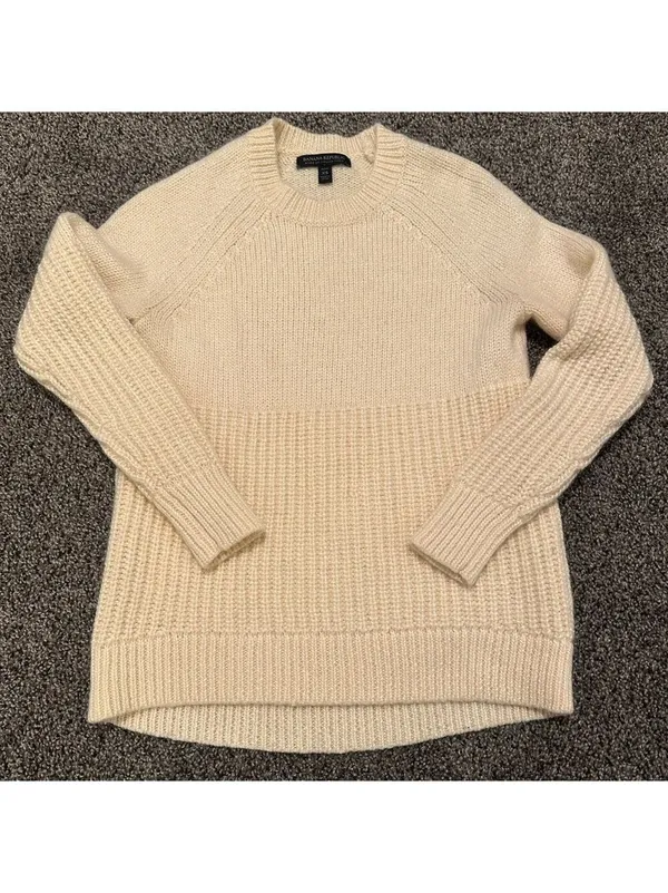 Banana Republic Cream Italian Yarn Knit Sweater XS - Image 2