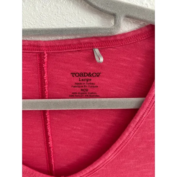 Toad & Co Dress Womens Large Pink‎ Minimalist Stretch Organic Sustainable Travel - Image 3