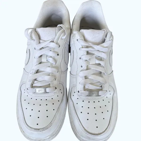 Nike Air Force 1 Low '07 Women's Sz 8 Triple White‎ 315115-112 - Image 4