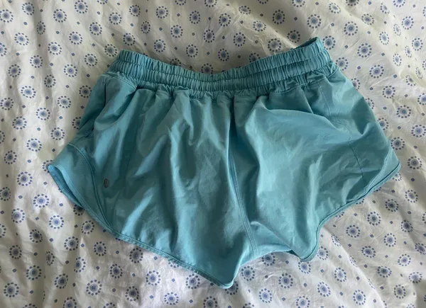 Light Blue Lululemon Hotty Hot Shorts 2.5" - Image 3