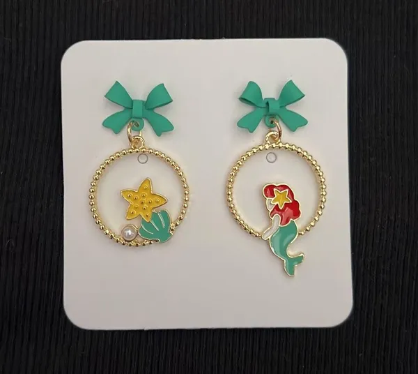 Disney “The Little Mermaid” Ariel Drop Earrings - Image 2