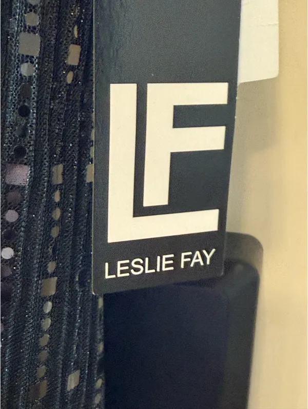 Leslie Fay Black Sequin Mini Dress Size 4 Formal Semi Formal - Image 4