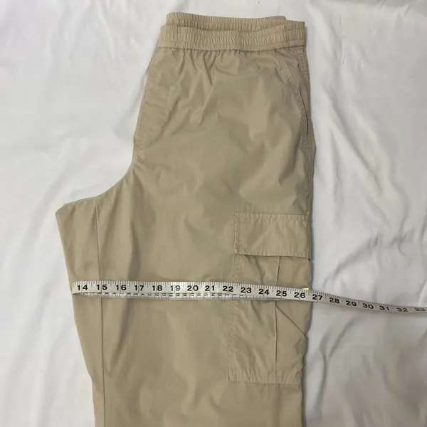 Uniqlo,Women’s ,Cream, Long, Cargo Pants With Elastic Ankle.Size-Large. - Image 8
