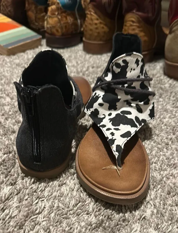 Cowprint Sandals - Image 3