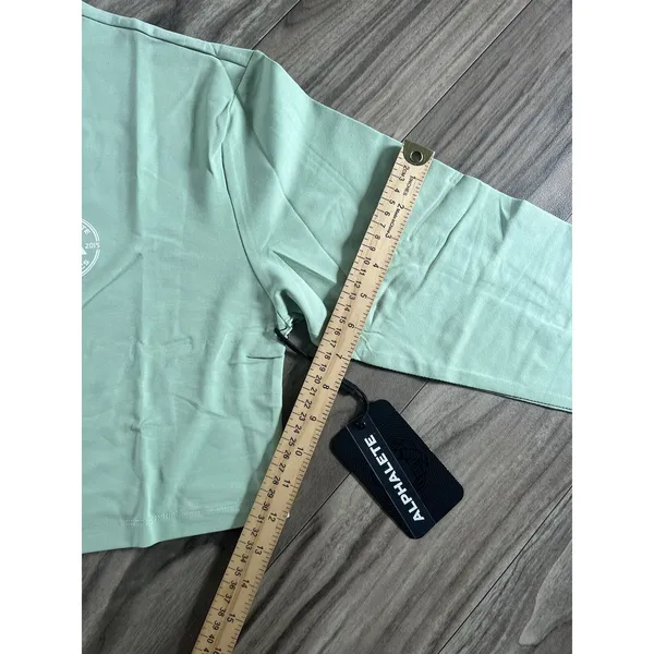 Alphalete Women’s Dynasty Long Sleeve Crop Tee - Pistachio, Size Small - Image 6