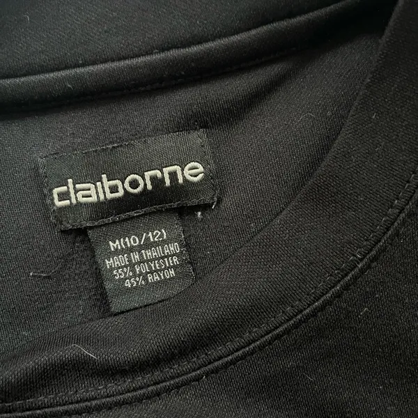 Claiborne Black Short Sleeve Tee Size M - Image 2