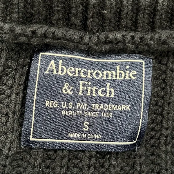 Abercrombie and Fitch Black Knit Wrap Sweater Women’s Small - Image 2
