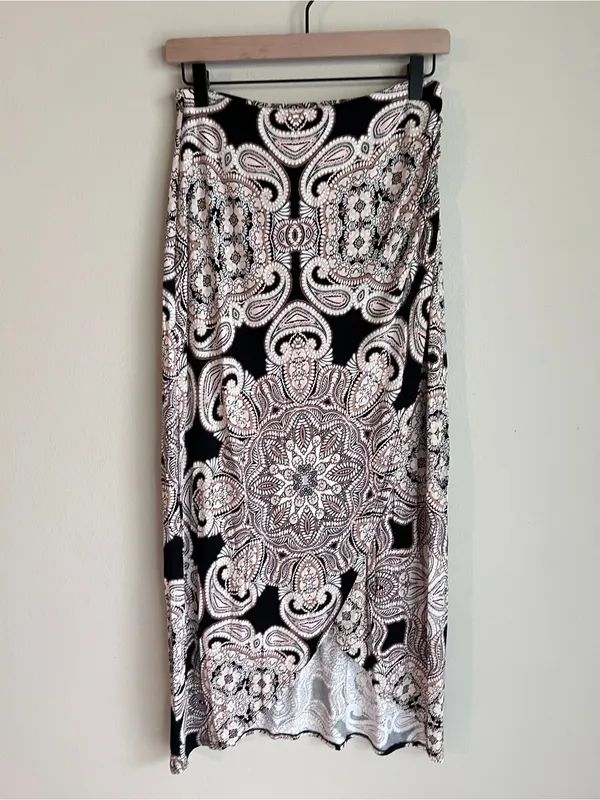Anthropologie Maeve Corvo Wrap Skirt Paisley Pull‎ On Stretch Size XS - Image 2