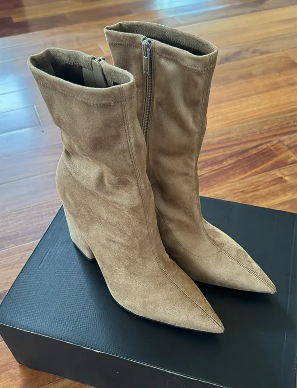 Marc Fisher LTD Suede Larry Pointed Toe Boots - Image 9