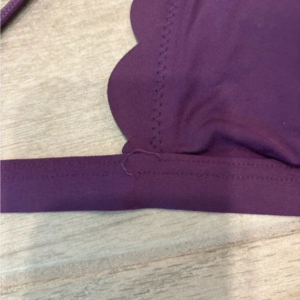 Kate Spade Scalloped Edge Dark Purple Bikini Set size‎ Medium - Image 8