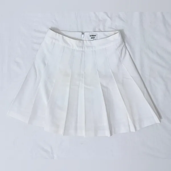 Aritzia Sunday Best Olive Mini Skirt - White - 0 - Image 4