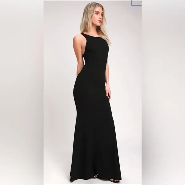 Lulu's Classic Black Maxi Dress - Image 3