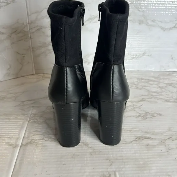 Nine West ladies black ankle‎ boots block heel size 10 M - Image 5