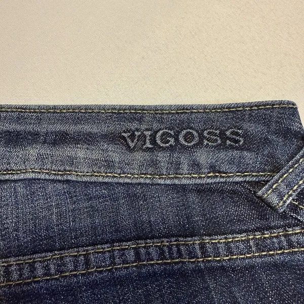 Vigoss Jagger Super‎ Skinny Med Rise Distressed Jeans Women 28 Trendy Dark Wash - Image 6
