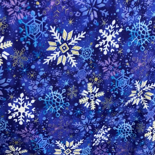 Scrubstar Blue Winter Snowflakes Medical Scrubs Set Size Medium Scrub Top & Pants - Image 5