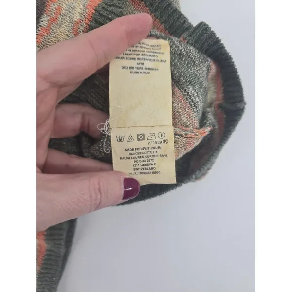 Denim & Supply Ralph Lauren Sweater Womens S Southwestern Aztec Orange EUC - Image 5