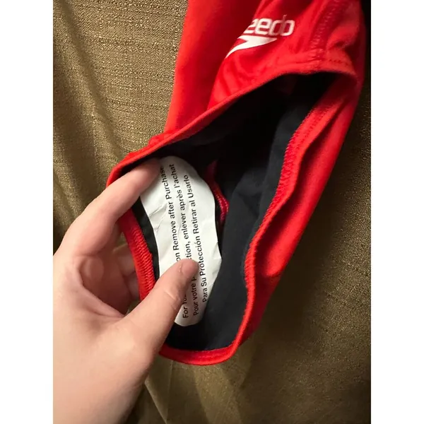 NWT Speedo Woman’s One Piece Pro LT Solid Swimsuit Size 6/32 Red - Image 3