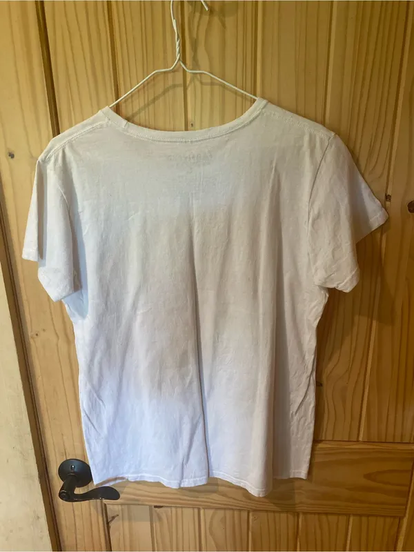 Women's White Short Sleeve Tee with Barnyard Graphic - Image 4