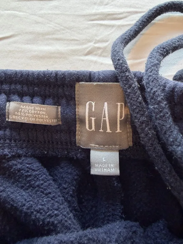 Men's Gap Navy Drawstring Jogger Pants - Image 3
