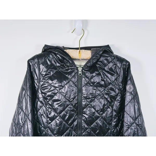 Abercrombie & Fitch Lightweight Hooded Puffer Jacket Womens S Black Packable - Image 5