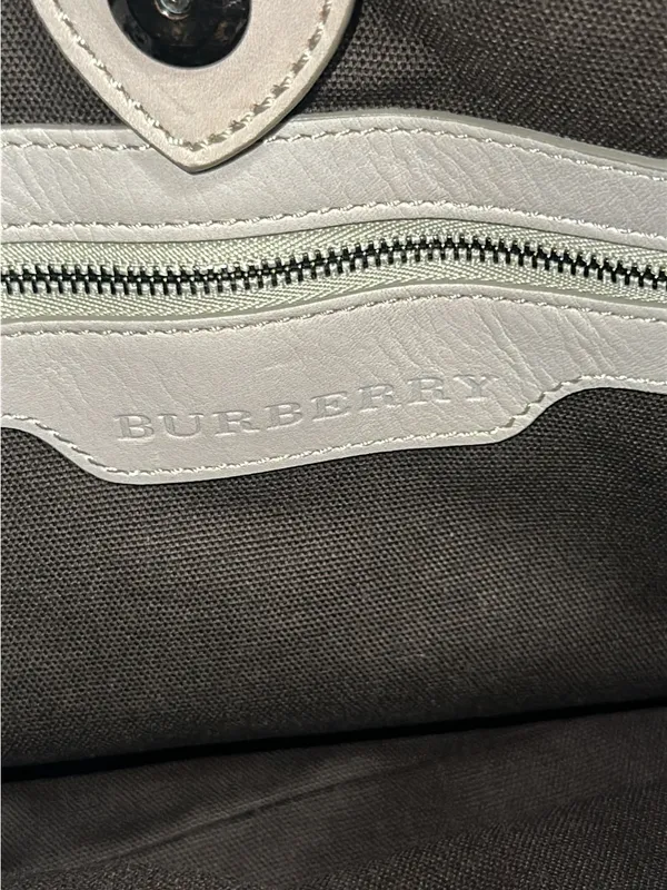 Burberry Northfield Convertible Tote Smoked Check Coated Canvas - Image 13