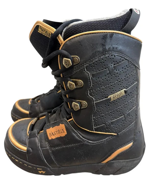 * Rome Women's Bastille Black with Gold Accents Snowboard Boots | Size 6.5 - Image 2