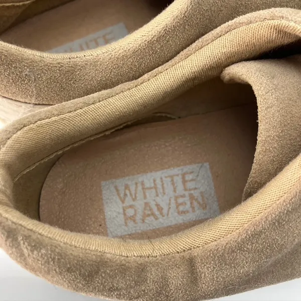 White Raven Women's Tan Suede Sneakers Casual Low Top Lace Up Size‎ 7 - Image 7