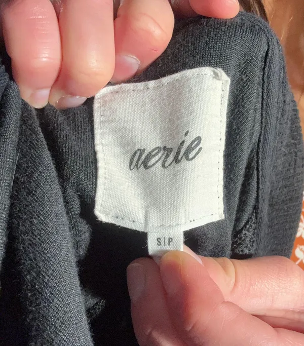 Aerie Cropped Corduroy Black Jacket - Image 5
