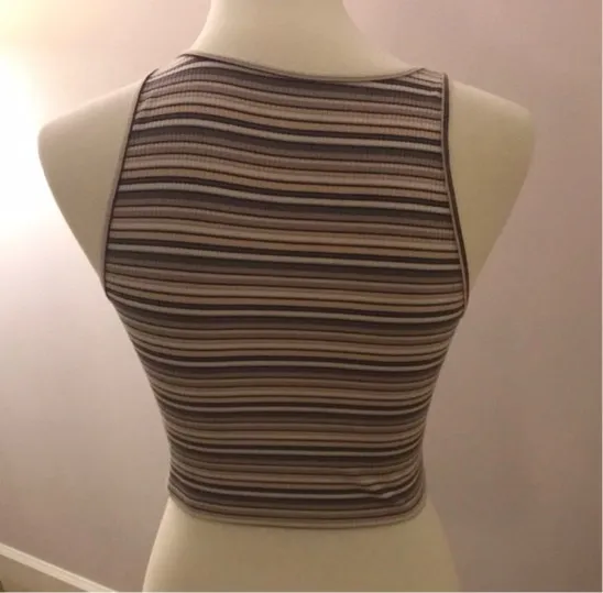 American Eagle Outfitters Striped Crop Top - Image 2