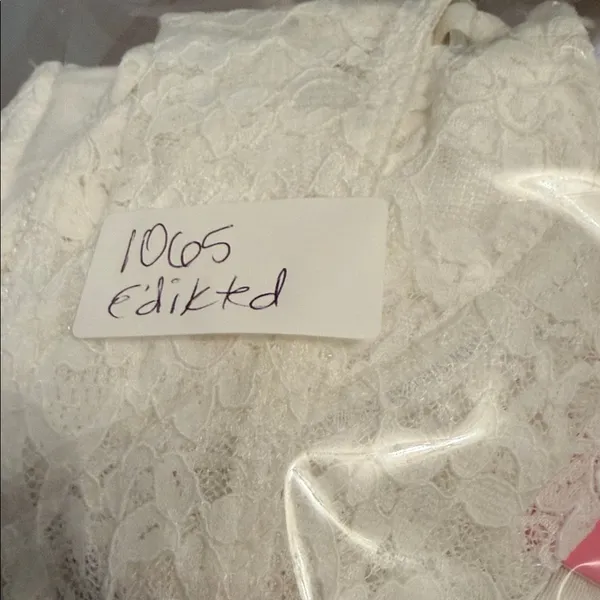 NEW Edikted XS Lace Trim Corset White Bodysuit - Image 10