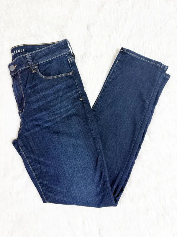 American Eagle Skinny Next Level Stretch Jeans Size 14 Long Dark Wash - Image 5
