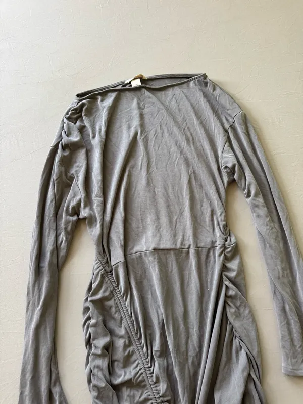 H&M Draped Ruched Drawstring Jersey Maxi Dress - Image 4