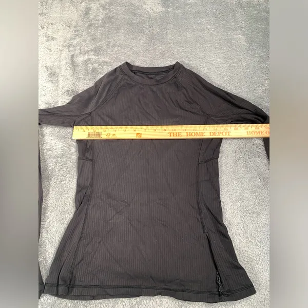 Lululemon its rulu ribbed Black Long Sleeve Women's Top small - Image 9