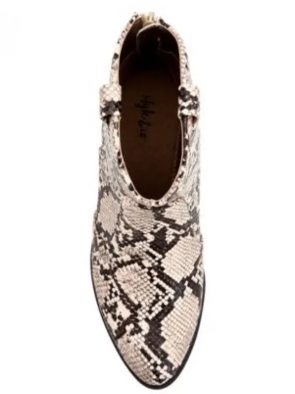 Style & Co. MyKenna Western Snakeskin Ankle Booties Size 9 - Image 3
