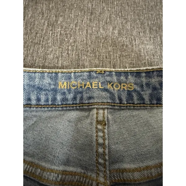 Michael Kors Women's Bootcut Light Wash Blue Denim Jeans Stretch Mid Rise Sz 6 - Image 10