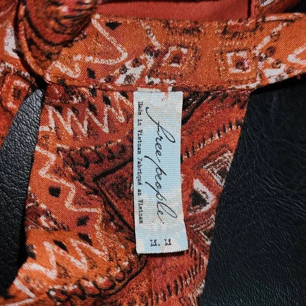 Free People Womens Orange‎ Sundown Open Back Babydoll Dress Medium - Image 4
