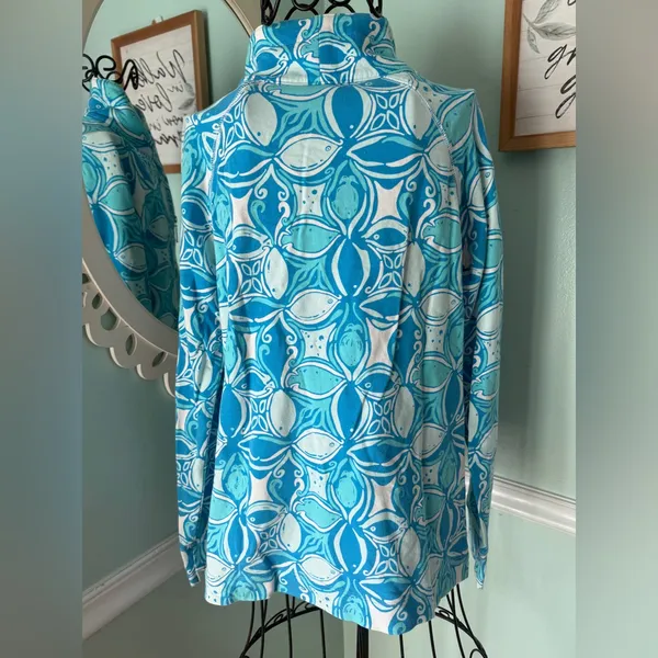 Lilly Pulitzer Skipper Popover-Ariel Blue‎ s turquoise - Image 8