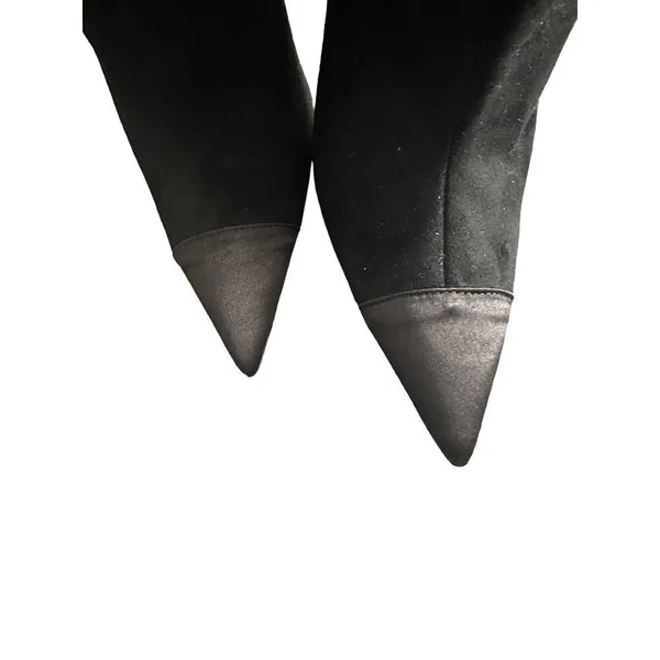 Good American Over the Knee Slouch Suede Boots Black GA173K-X Women's 7.5 NWOB - Image 4