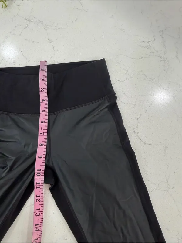 Athleta Black Leggings with Sheer Side Panels - Image 5