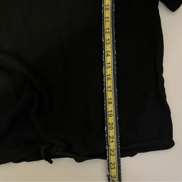 Old Navy Black Tie-Front Cotton T-Shirt – Women’s Medium - Image 8