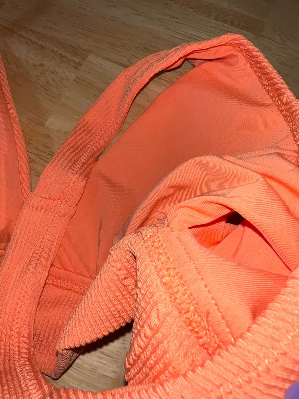 Large aerie Women’s Rib Orange Bikini Top BNWTS - Image 4