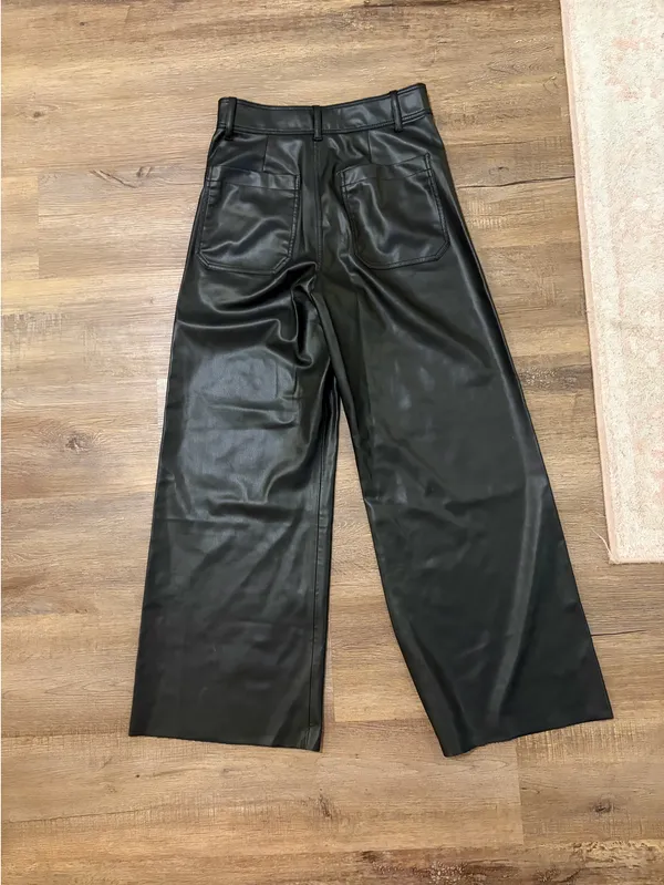 ZARA Marine Leather Pants  - Image 3