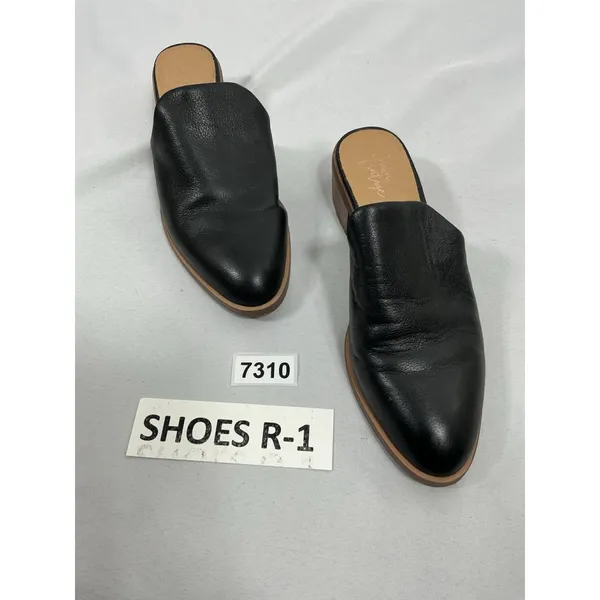 Womans Excellent Condition Crown Vintage Rydel Slip On Mules 7.5 M Black - Image 2