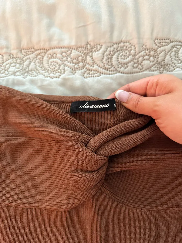 Olivaceous Brown Strapless Top - Image 2