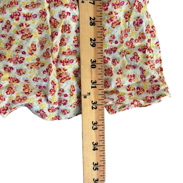 Reformation Rebekah Yellow Floral Mini Dress Sz M Feminine Summer Cute‎ - Image 5