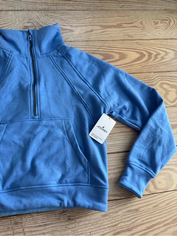 Jockey 1/4 Zip Pullover Size XS NWT Blue - Image 2