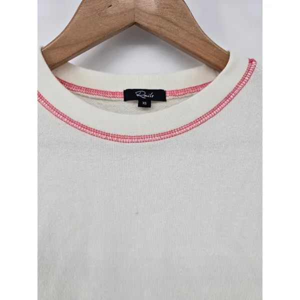 Rails Sweatshirt Womens XS Alice Cream Rainbow Stitch Contrast Seam EUC - Image 2