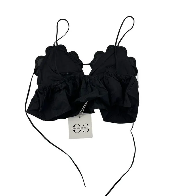 Showpo Oscar Street - Alberta Top with Rhinestone Detail in Black and Silver - Image 4